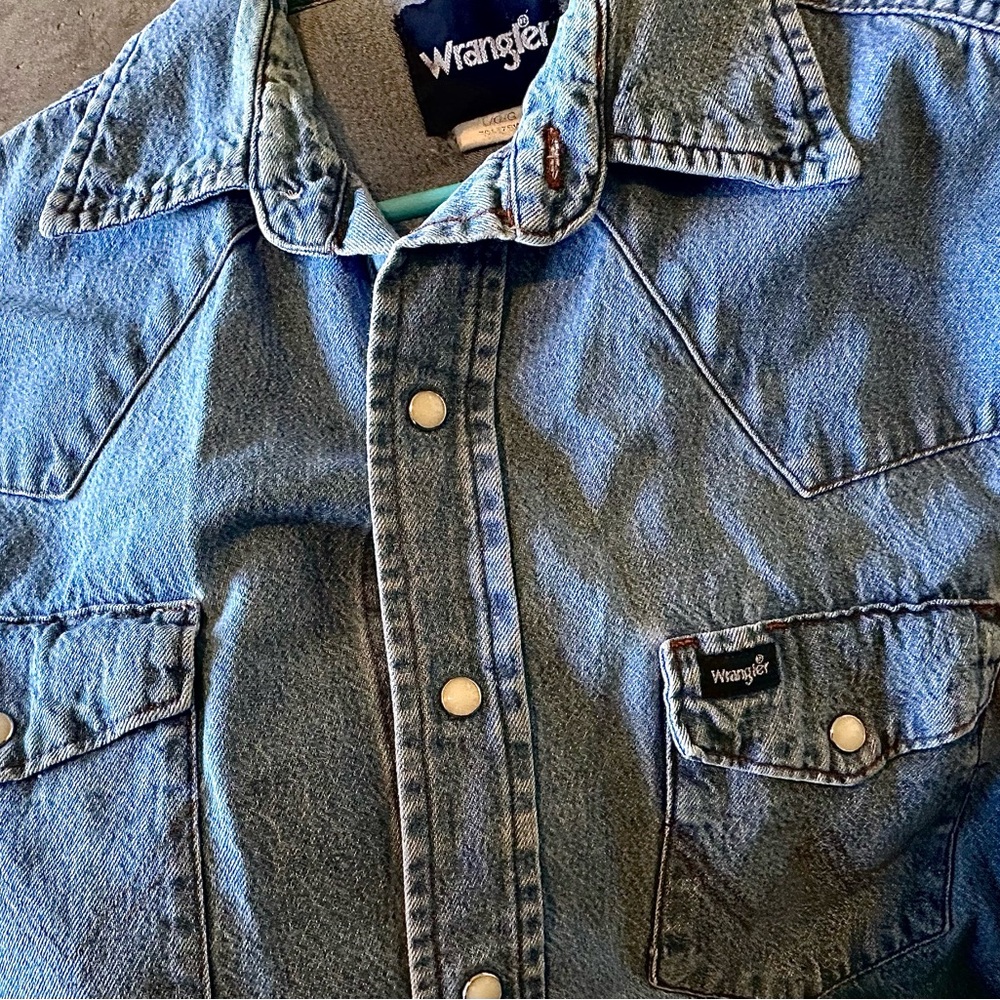 Wrangler Blue Denim Shirt